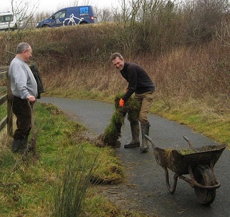 turf clearance on multi-use path