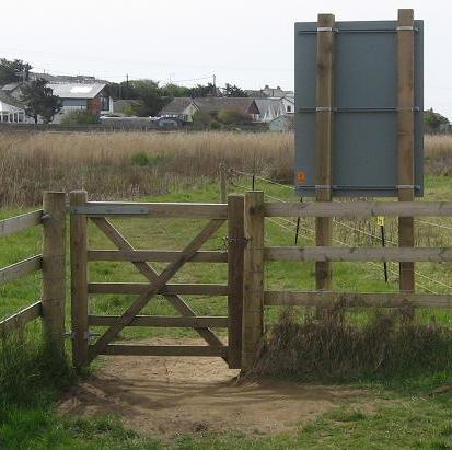 gate to access Widemouth Bay
